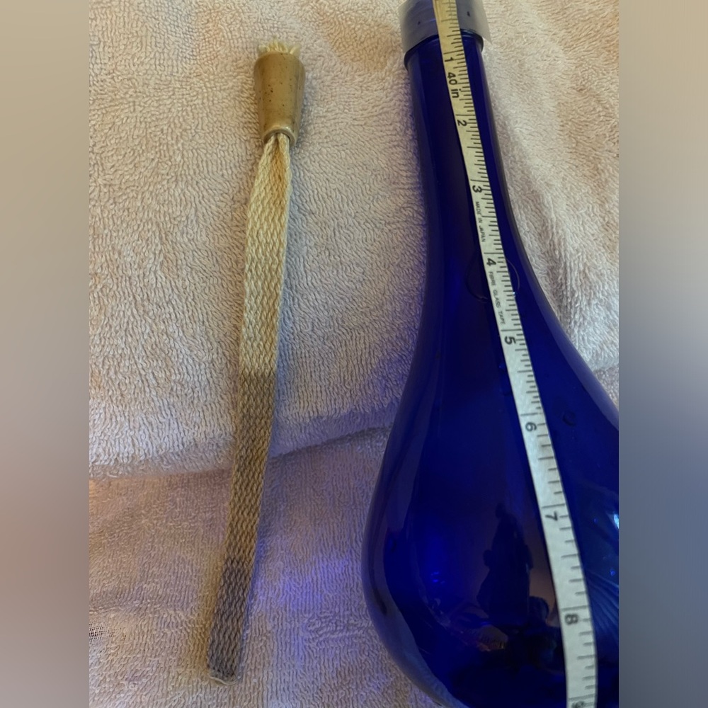 Vintage - Italian - Acqua della Madonna cobalt blue bottle
